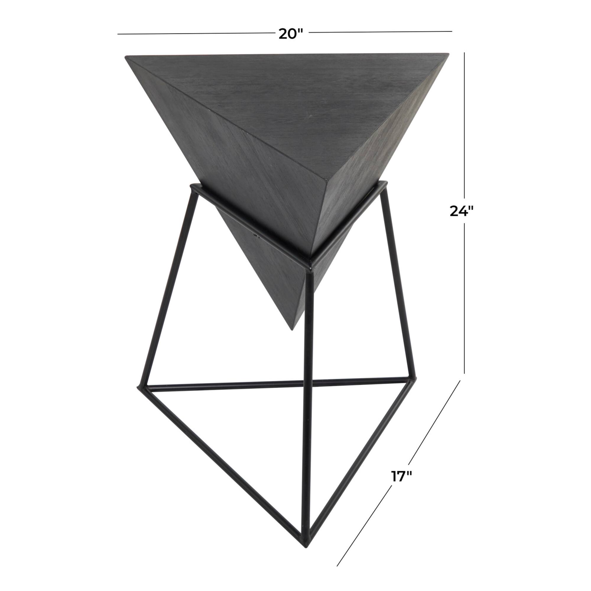 24" Metal Modern Accent Table